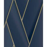 Wallpaper Geometric Blue and Gold