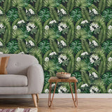 Wallpaper Eden Black and Dark Green