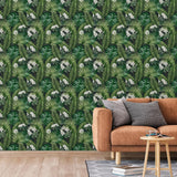 Wallpaper Eden Black and Dark Green