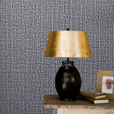 Wallpaper Vintage Deluxe Course Fabric Look Dark Grey