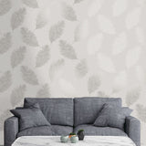 Wallpaper Fawning Feather Light Grey