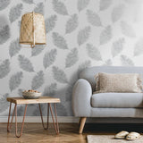 Wallpaper Fawning Feather Light Grey