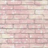 Wallpaper Urban Friends & Coffee Bricks Pink and White