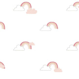 Wallpaper Mondo baby Rainbows White and Pink