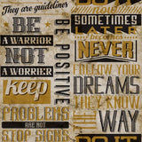 Wallpaper Friends & Coffee Words and Letters Metallic and Black