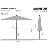 Garden Parasol Paros II Luxe 300 cm Sage Green