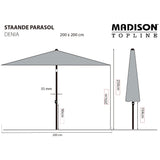 Garden Parasol Elba 300 cm Grey