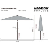 Garden Parasol Mykanos 250 cm Green