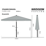 Garden Parasol  Flores Luxe 300 cm Round Sage Green