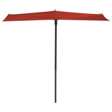 Balcony Parasol Sun Wave 270x150 cm Brick Red