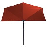 Balcony Parasol Sun Wave 270x150 cm Brick Red