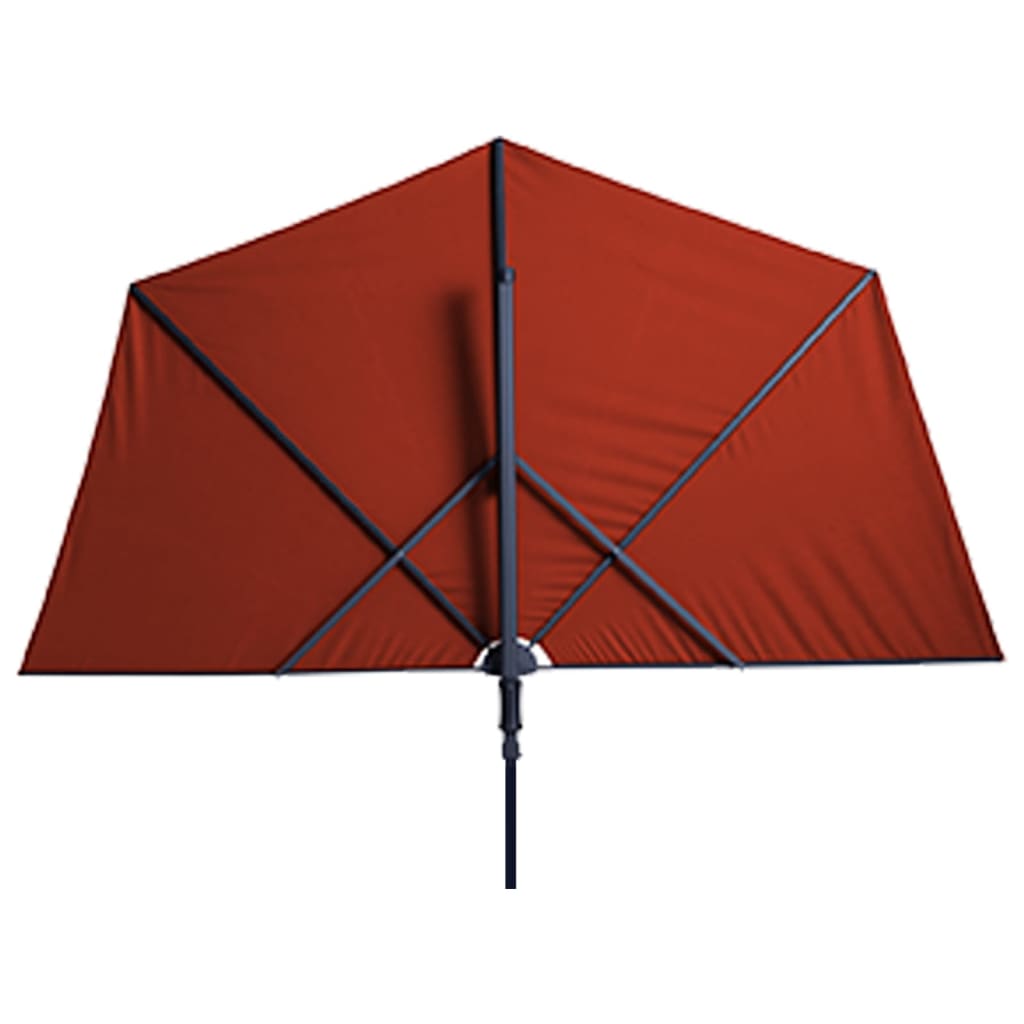 Balcony Parasol Sun Wave 270x150 cm Brick Red