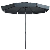 Garden Parasol  Flores Luxe 300 cm Round Grey