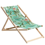 Wooden Beach Chair Mauel 55x90x87 cm Blue