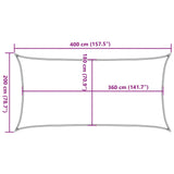 Sunshade Sail HDPE Rectangular 2x4 m White