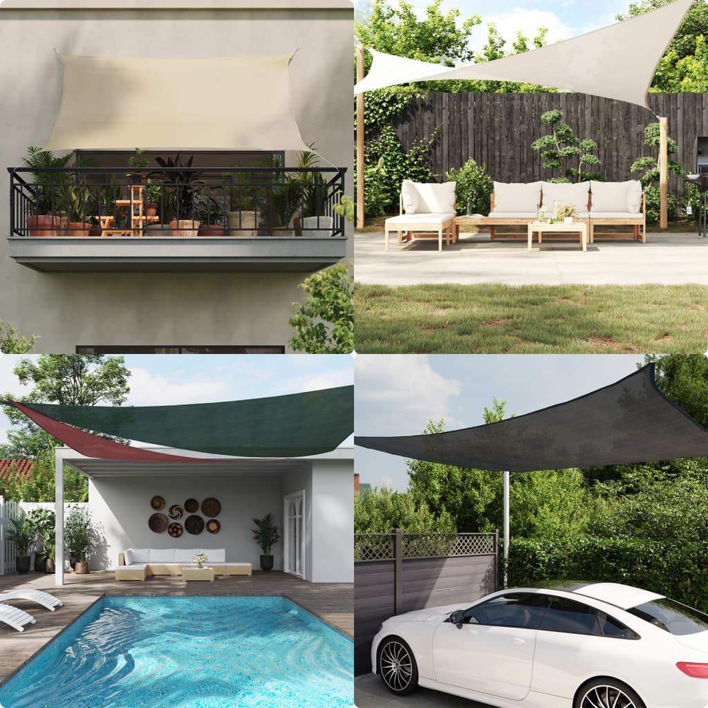 Sunshade Sail HDPE Triangular 3.6x3.6x3.6 m White