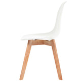 Dining Chairs 2 pcs White Plastic