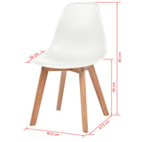 Dining Chairs 4 pcs White Plastic