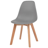 Dining Chairs 2 pcs Grey Plastic