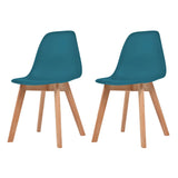 Dining Chairs 2 pcs Turquoise Plastic