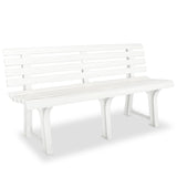 Garden Bench 145.5 cm Plastic White