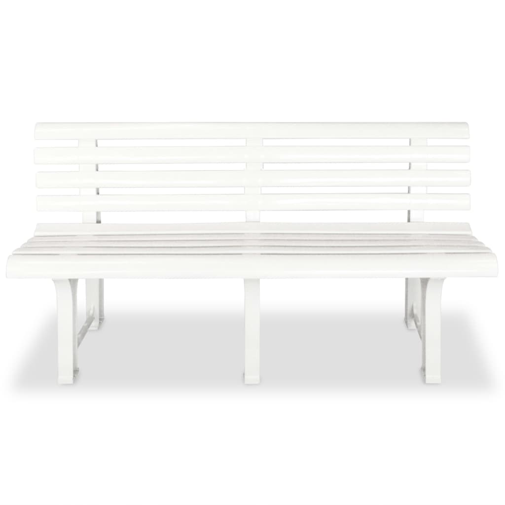 Garden Bench 145.5 cm Plastic White