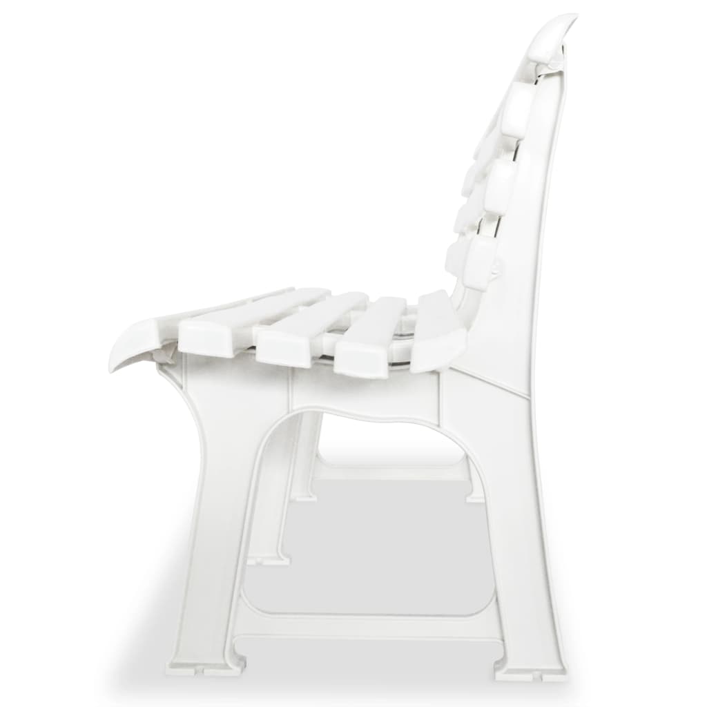 Garden Bench 145.5 cm Plastic White