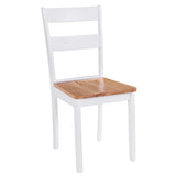 Dining Chairs 4 pcs White Solid Rubber Wood