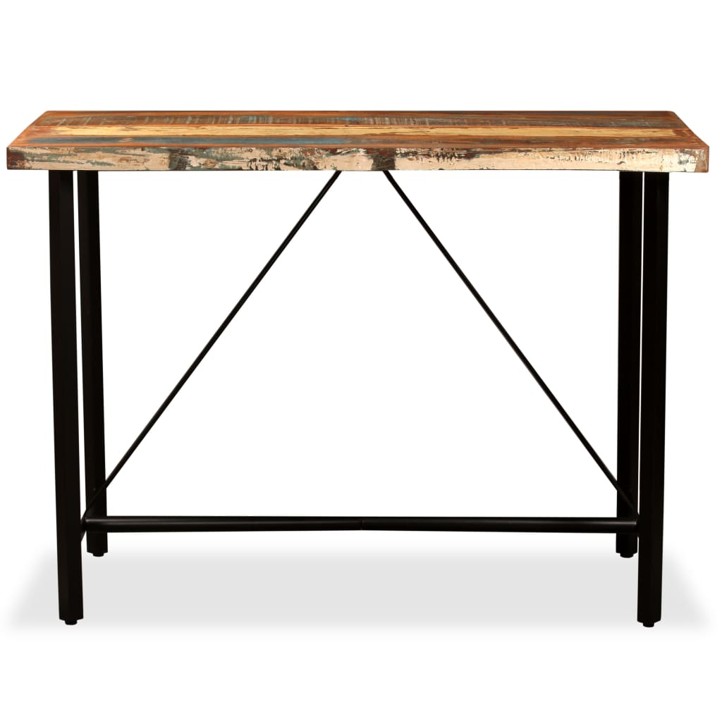 Bar Table Solid Reclaimed Wood 120x60x107 cm