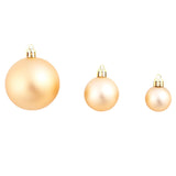 100 Piece Christmas Ball Set 3/4/6 cm Rose/Gold