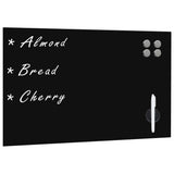 Wall Mounted Magnetic Blackboard Glass 60x40 cm