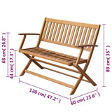 Garden Bench 120 cm Solid Acacia Wood