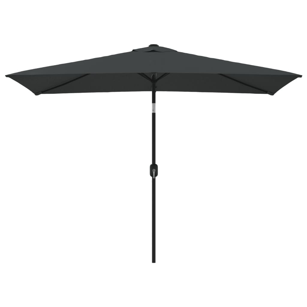 Garden Parasol with Metal Pole 300x200 cm Anthracite