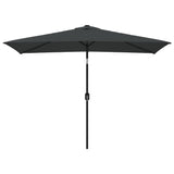 Garden Parasol with Metal Pole 300x200 cm Anthracite