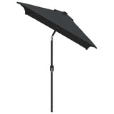 Garden Parasol with Metal Pole 300x200 cm Anthracite