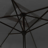 Garden Parasol with Metal Pole 300x200 cm Anthracite