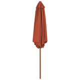 Garden Parasol with Wooden Pole 270 cm Terracotta