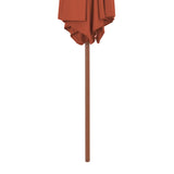 Garden Parasol with Wooden Pole 270 cm Terracotta