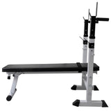 Workout Bench with Weight Rack, Barbell and Dumbbell Set 60.5kg