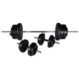 Workout Bench with Weight Rack, Barbell and Dumbbell Set 60.5kg