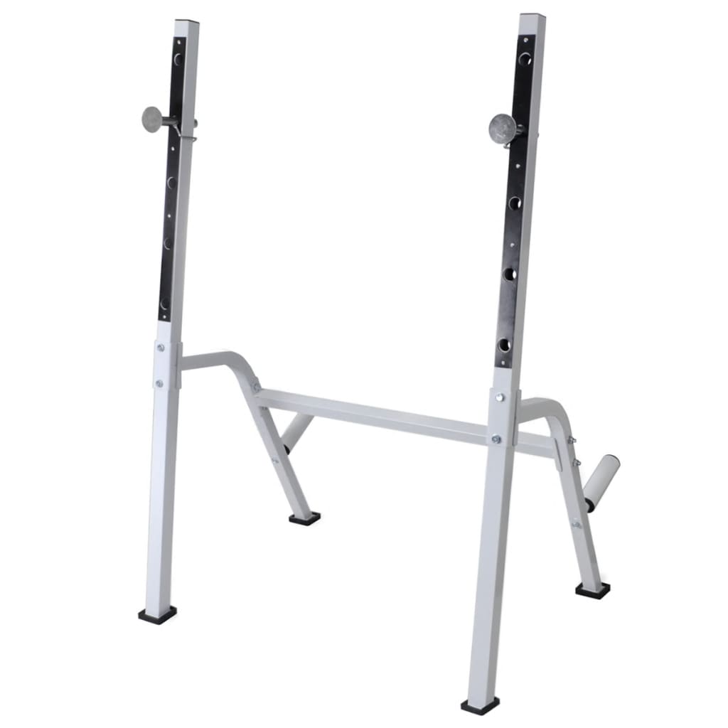 Workout Bench with Weight Rack, Barbell and Dumbbell Set 60.5kg