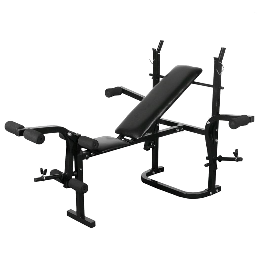 Weight Bench with Weight Rack, Barbell and Dumbbell Set 60.5kg