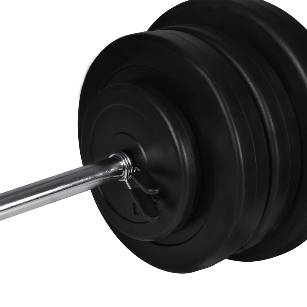 Weight Bench with Weight Rack, Barbell and Dumbbell Set 60.5kg