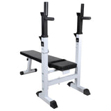 Workout Bench with Weight Rack, Barbell and Dumbbell Set 90 kg