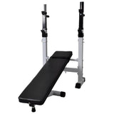 Workout Bench with Weight Rack, Barbell and Dumbbell Set 90 kg