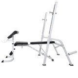 Workout Bench with Weight Rack, Barbell and Dumbbell Set 90 kg