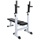 Workout Bench with Weight Rack, Barbell and Dumbbell Set 120 kg