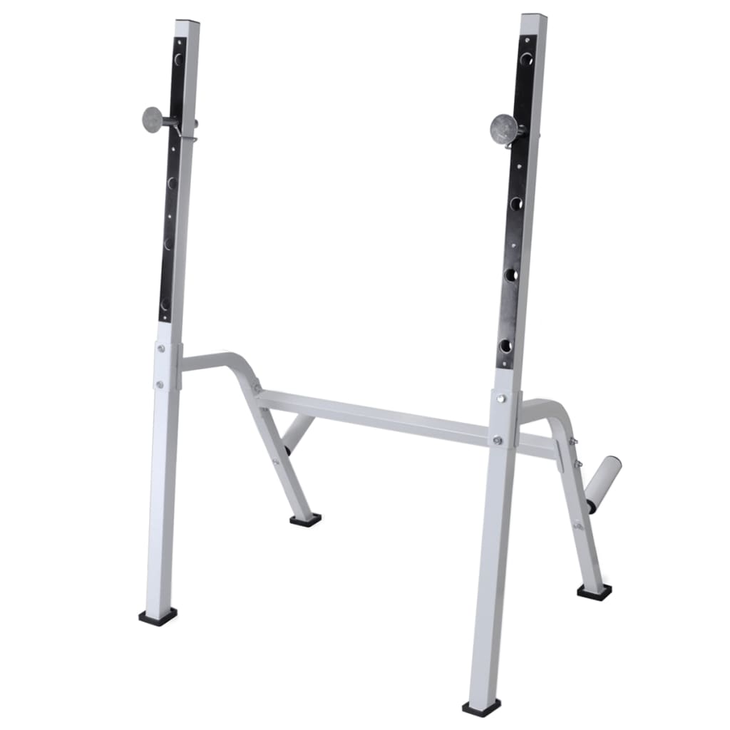 Workout Bench with Weight Rack, Barbell and Dumbbell Set 120 kg