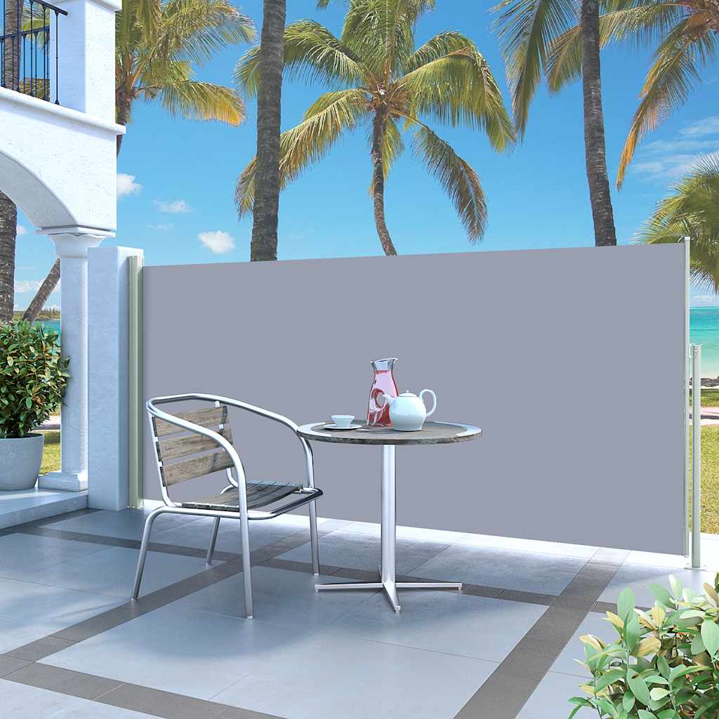 Retractable Side Awning 140 x 300 cm Grey