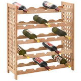 Wine Rack for 25 Bottles Solid Walnut Wood 63x25x73 cm